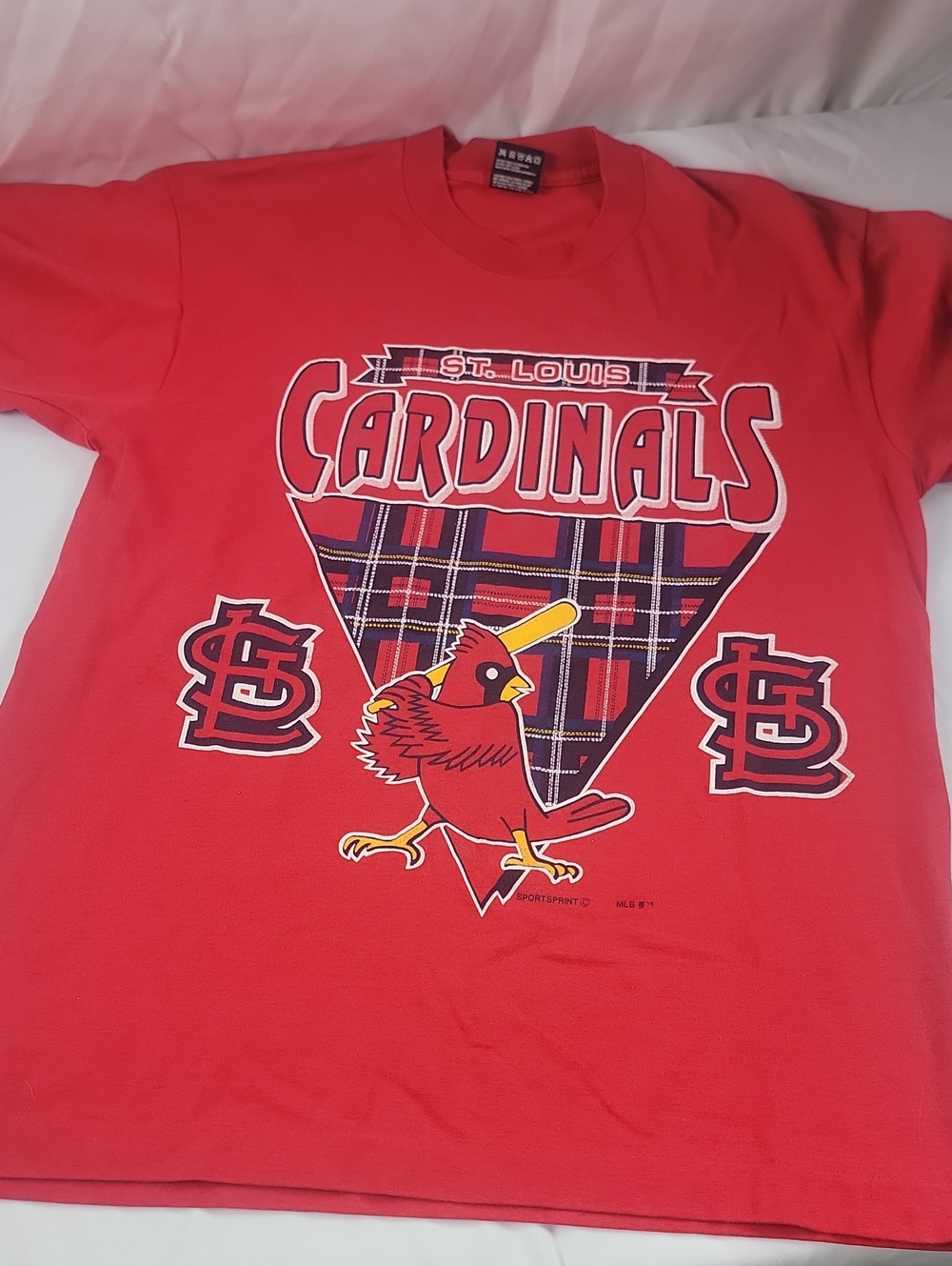 Vintage BEST  Fruit Of The Loom St. Louis Cardinals Red Graphic Tee Cardinals
